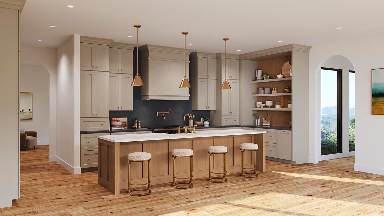 Reading Maple Cider and Painted Oat kitchen