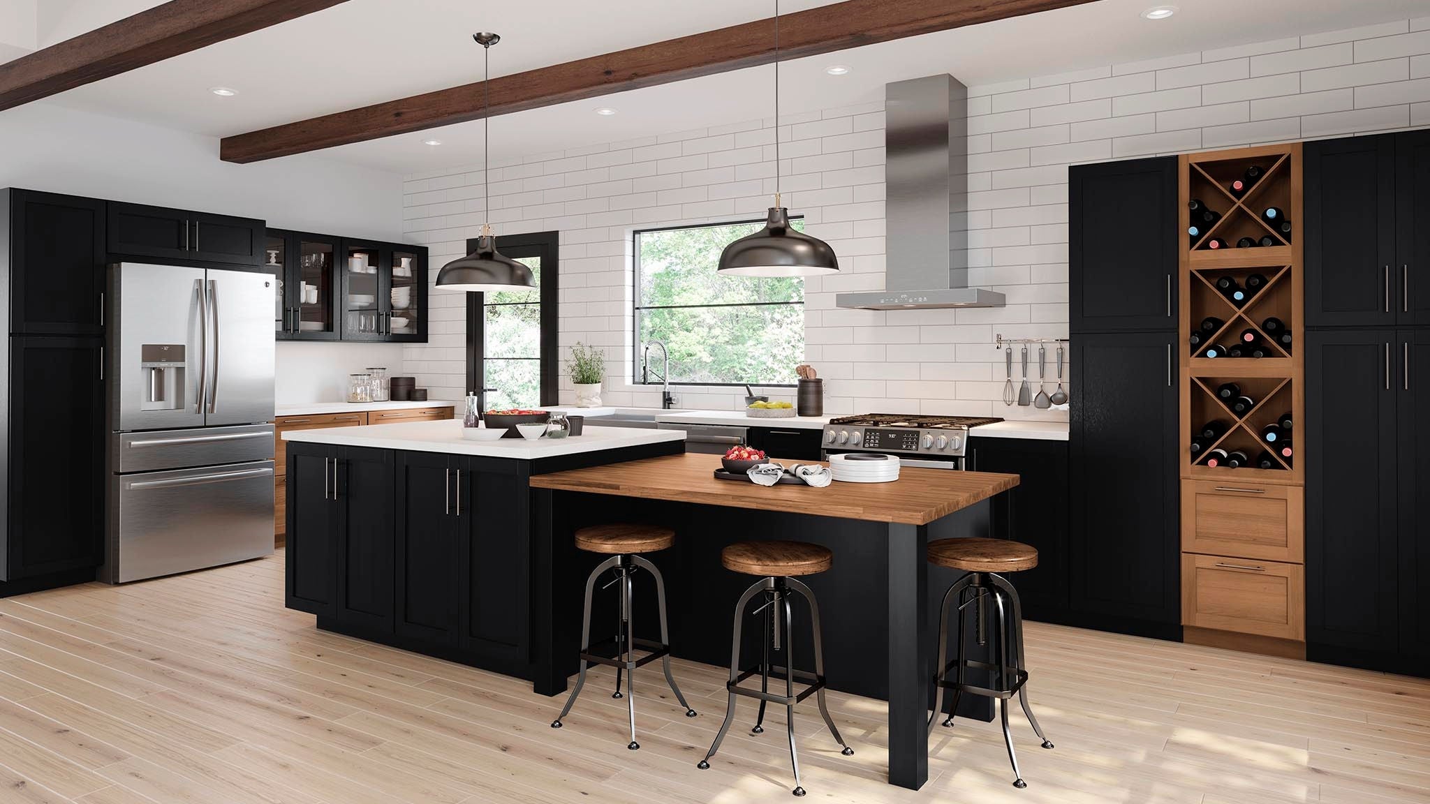 Duraform Espresso and maple cider kitchen
