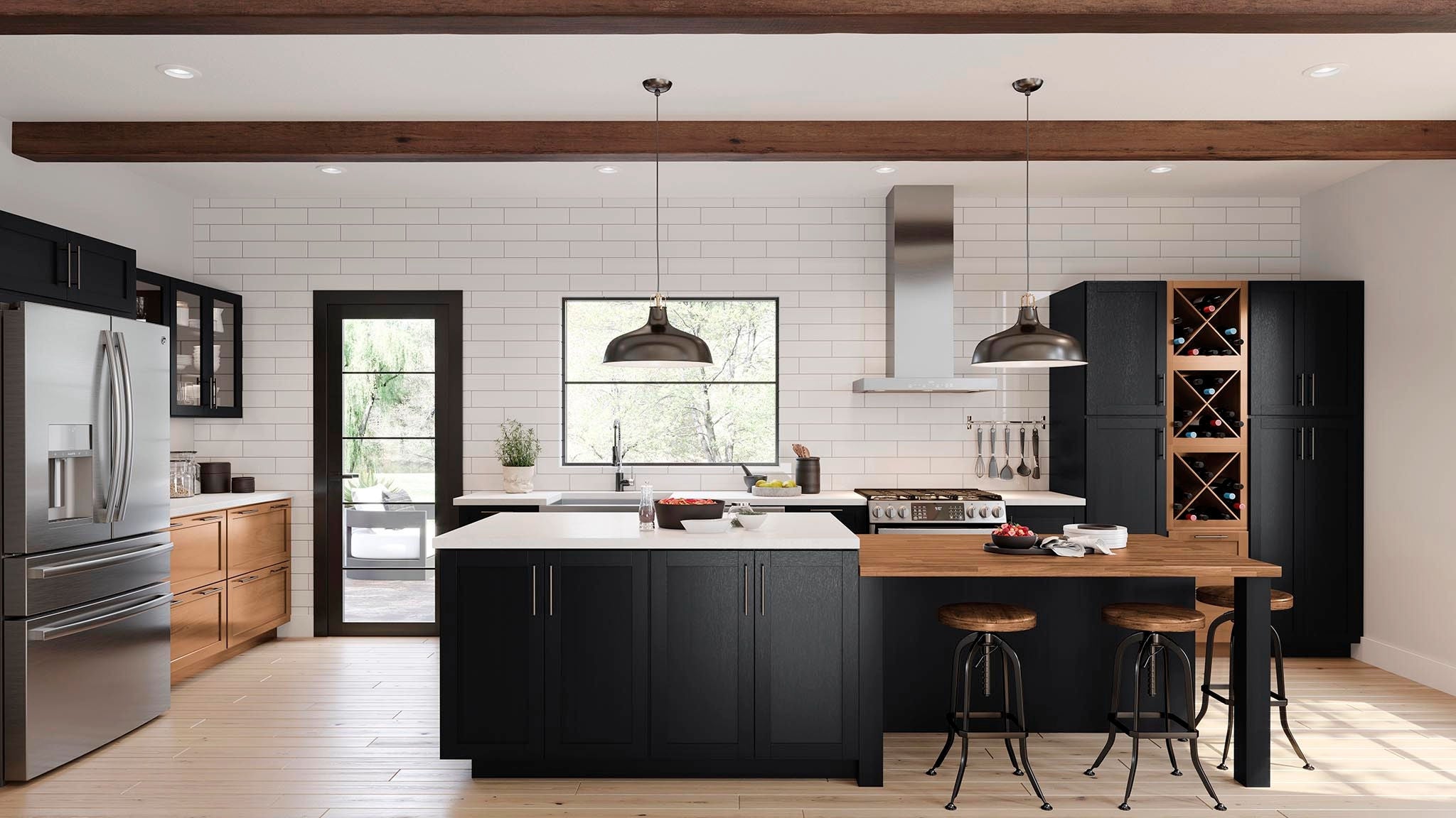 Duraform Espresso and maple cider kitchen