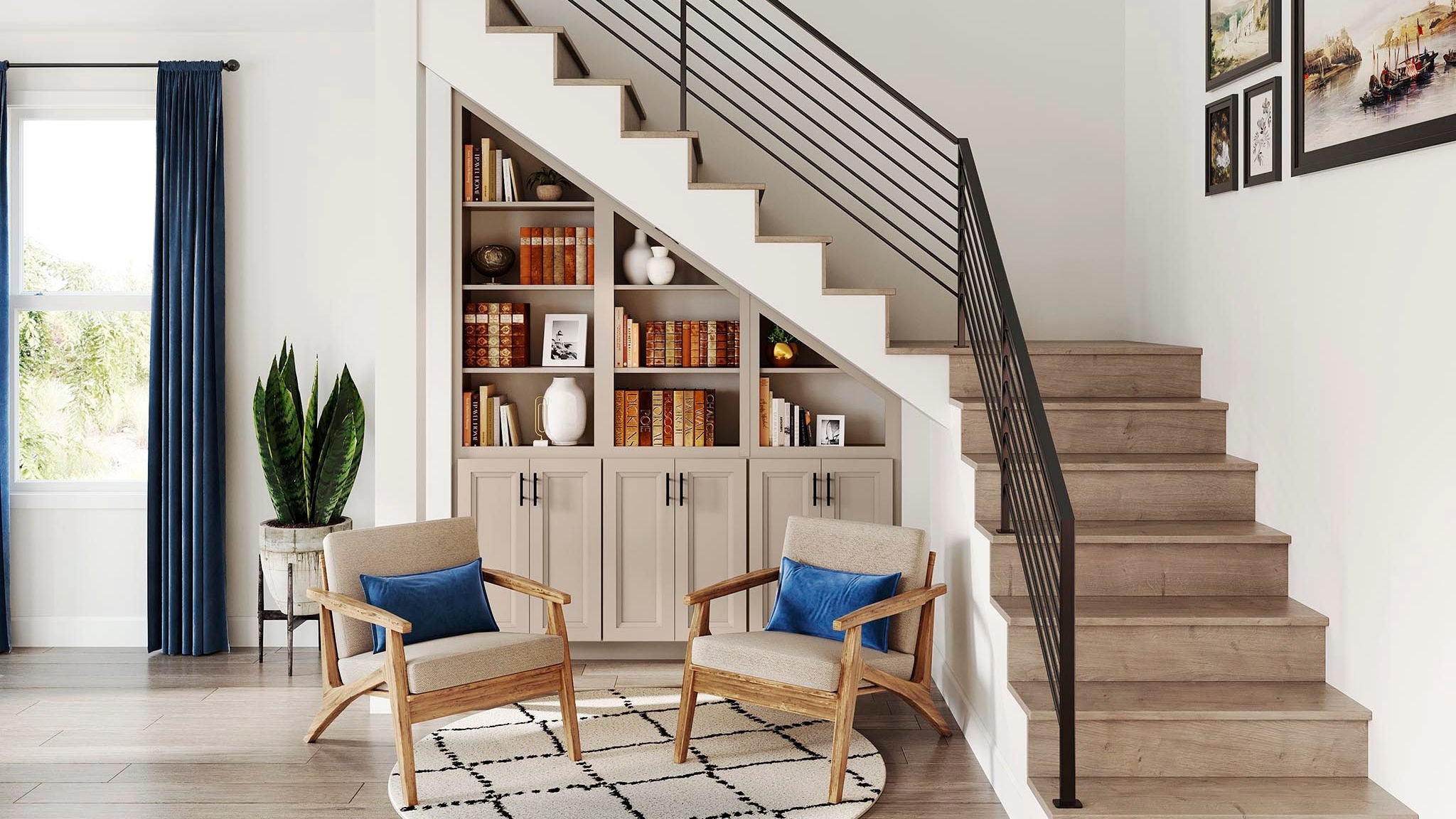 Garner Painted Oat reading nook